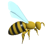 immagine di ape realizzata in 3d