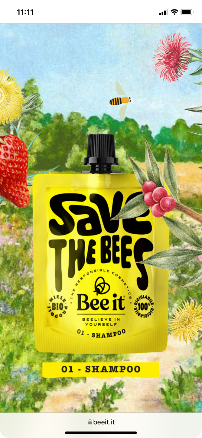 Versione mobile della pagina prodotto shampoo del sito e-commerce beeit.it