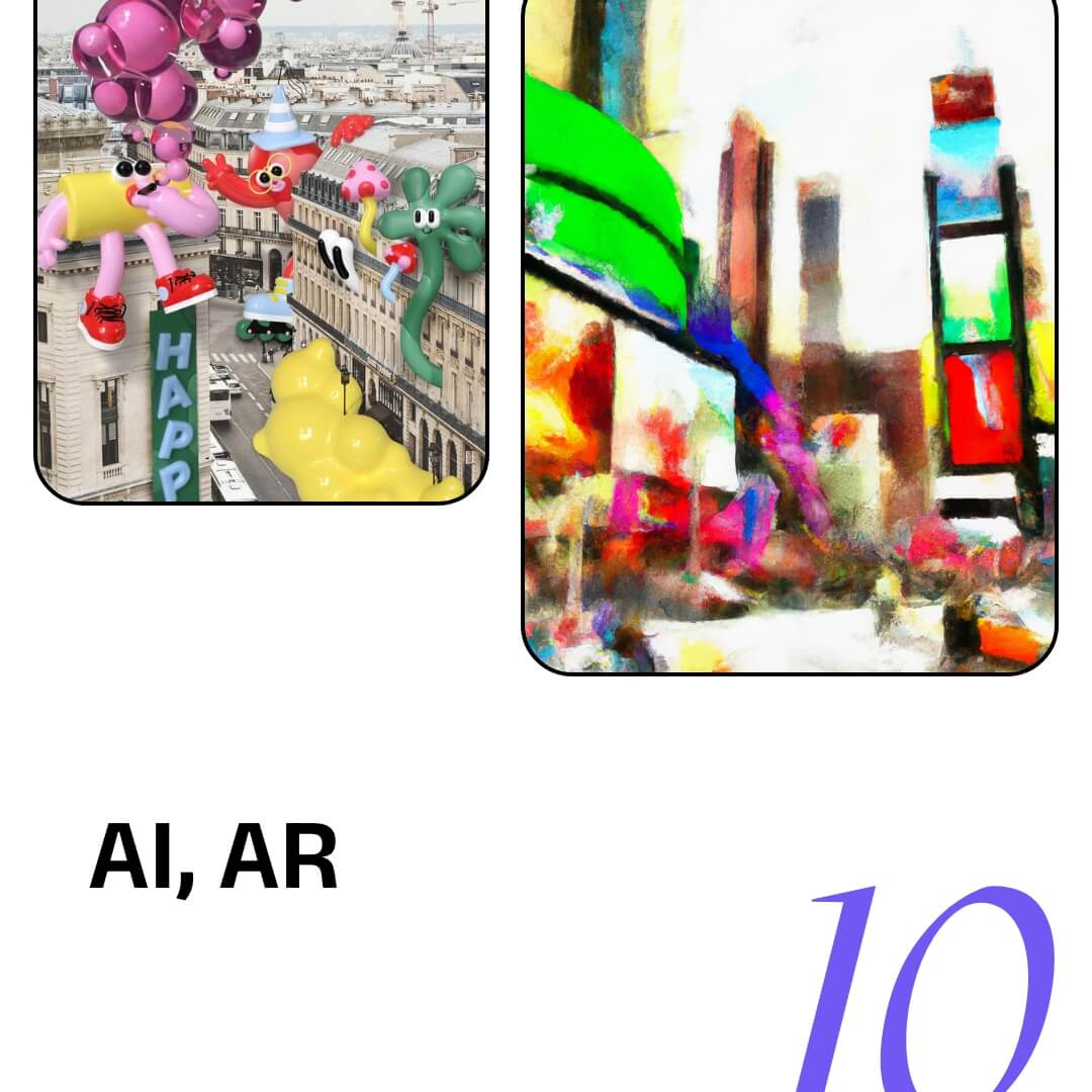 Immagini grafiche del trend AI-AR secondo adobe