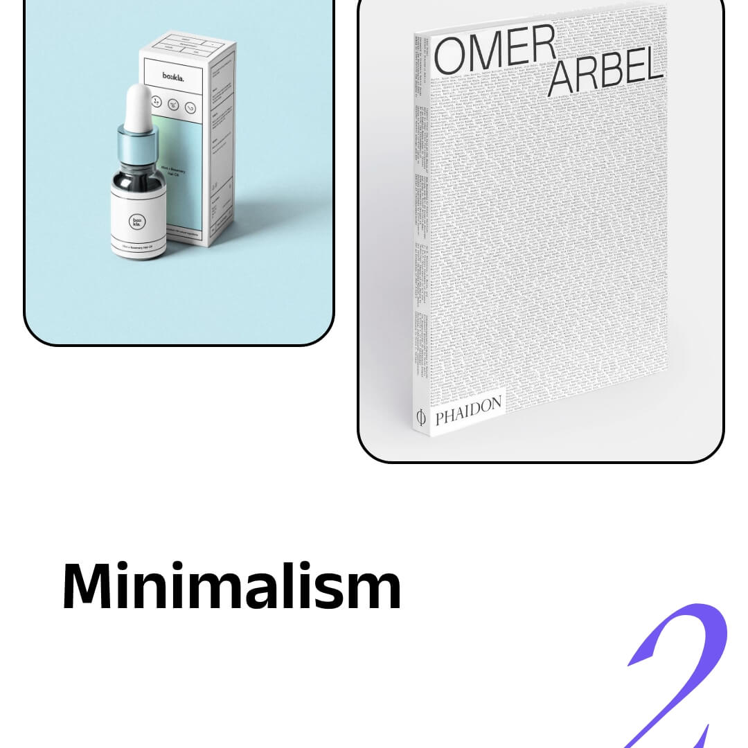 Immagini grafiche del trend minimalism secondo adobe