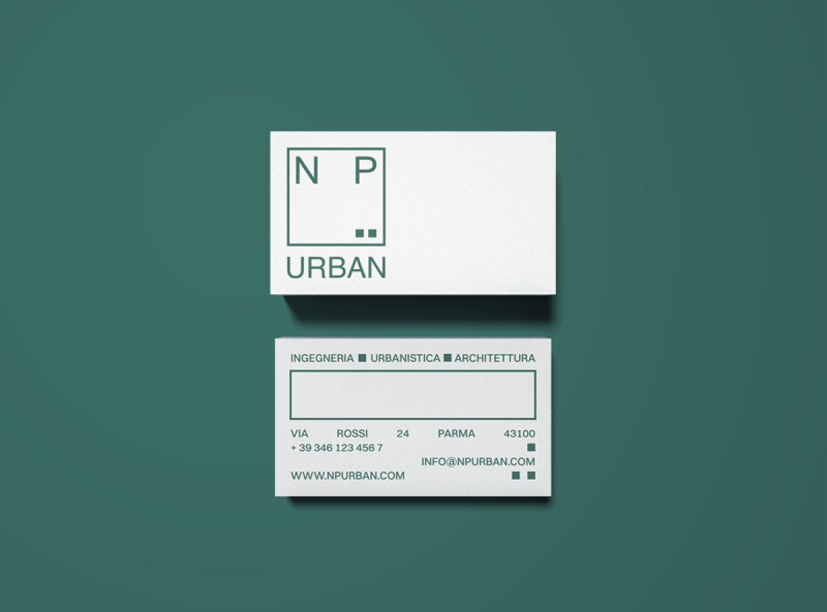 Mockup biglietti da visita fronte e retro NP..Urban