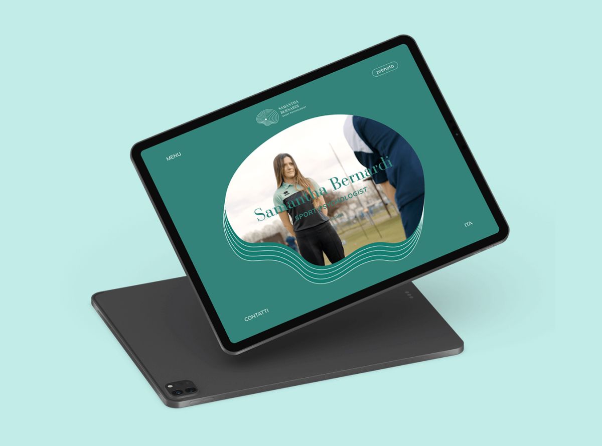 mockup grafici delle pagine interne del sito di Samantha Bernardi - golf pyschologist
